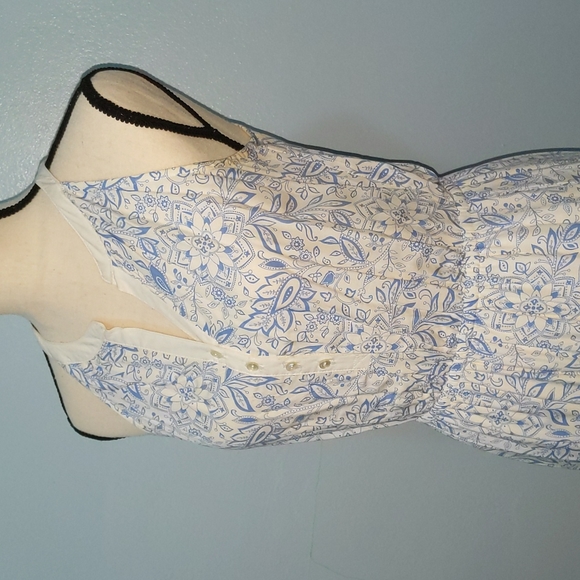 White and Blue Maxi Dress - Picture 3 of 7